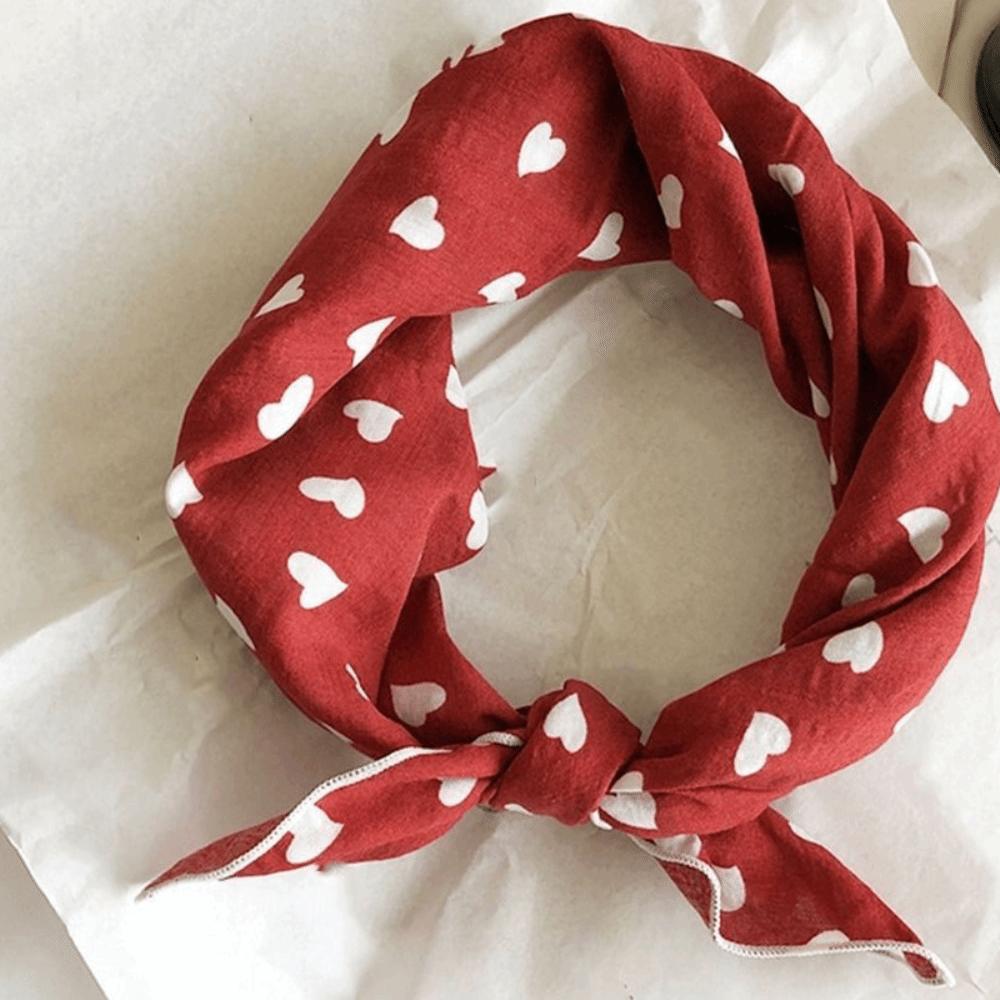 Wraps Female Shawl Cotton Linen Small Square Scarf Printed Scarf Korean Style Scarves Silk Scarf