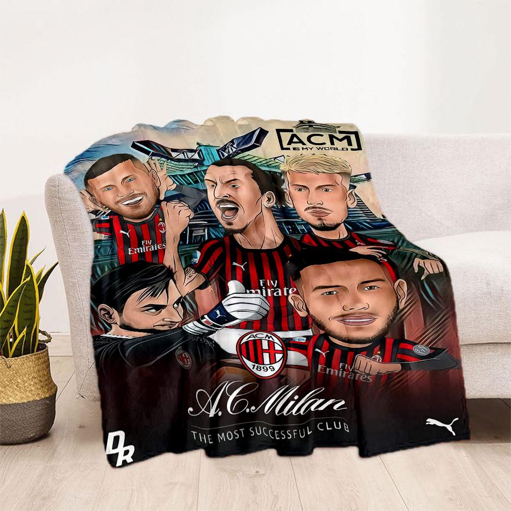 Ac Milan Blanket Soft Cozy Suitable For Chair Picnics Livingroom For All Seasons Modern Style Birthday Christmas Gift Blanket