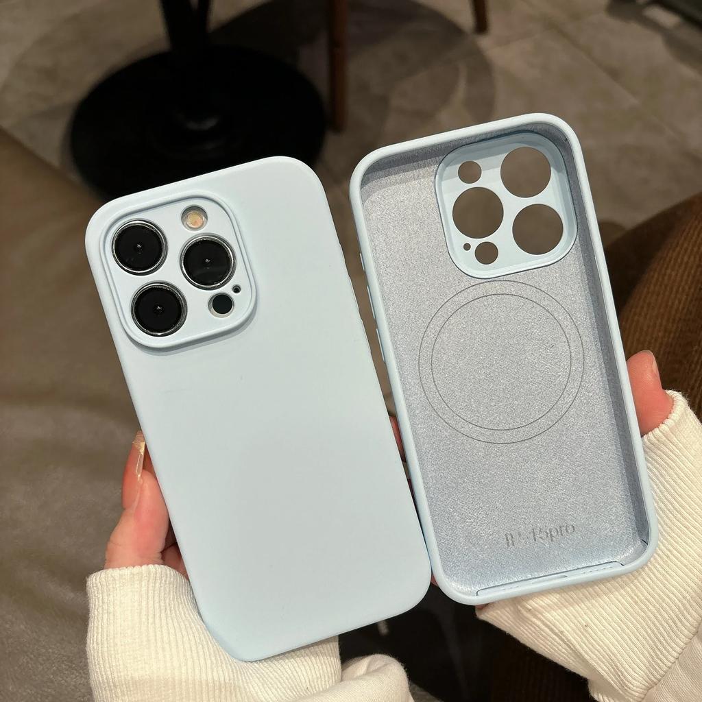 Original Liquid Silicone For Magsafe Case For iPhone 17 16 15 14 12 13 17 Pro Max Air Magnetic Wireless Charge Soft Skin Cover