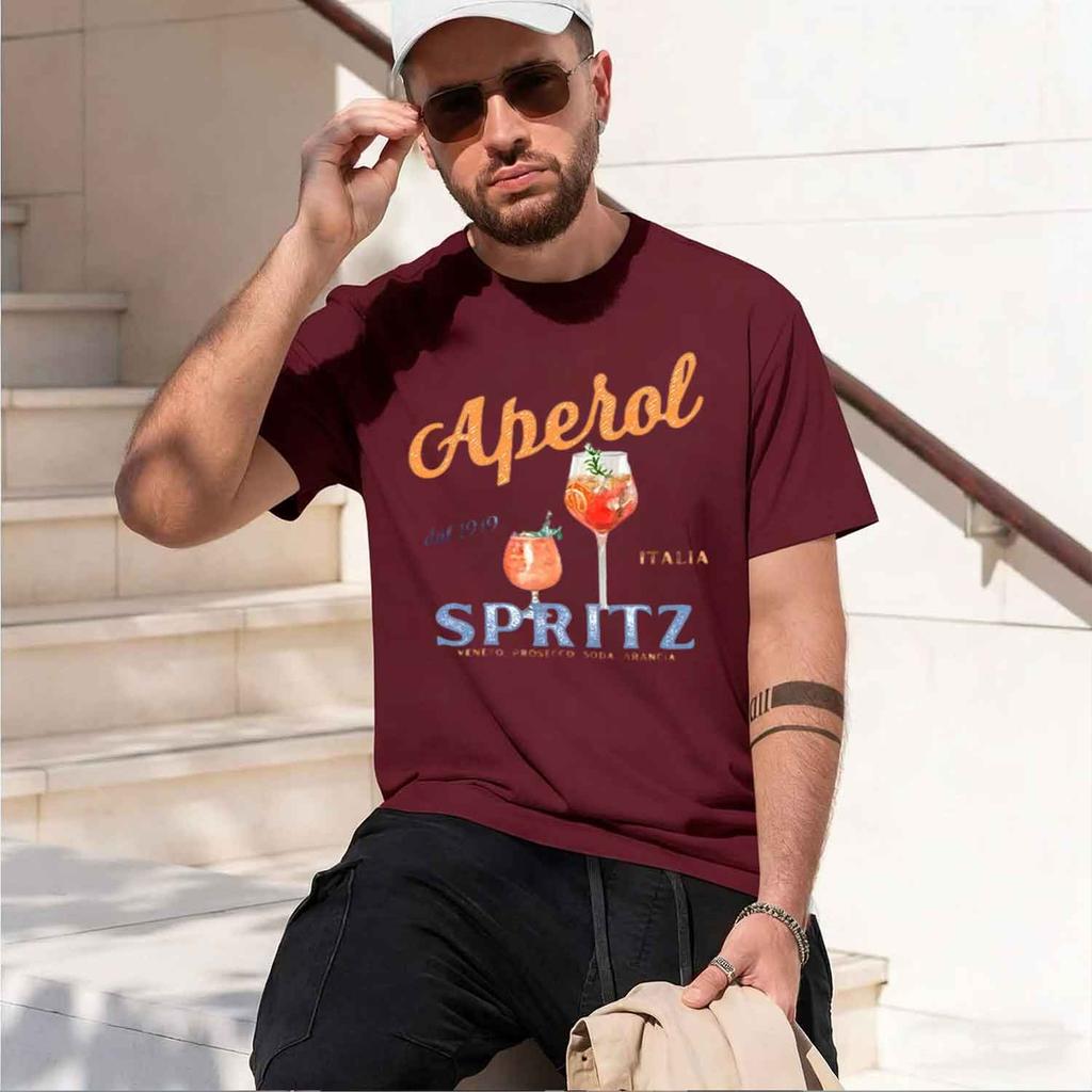 Spritz Tshirt Grh Itan Style T Shirt Italy Summer Grh Tee Breathable Casual Comfortable Printed 2026 New Model Unisexs Shortslee