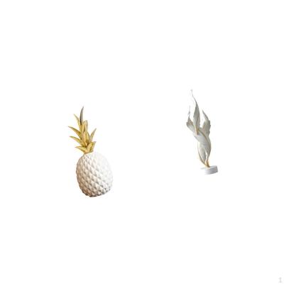 Pineapple Feather Decorative Sculpture Modern Artificial Figurine Ornament Resin Collection Art