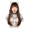 Realistic Female Latex Cosplay Mask Halloween Masquerade Costume Party Latex Full Head Mask for Crossdresser Cosplay Props