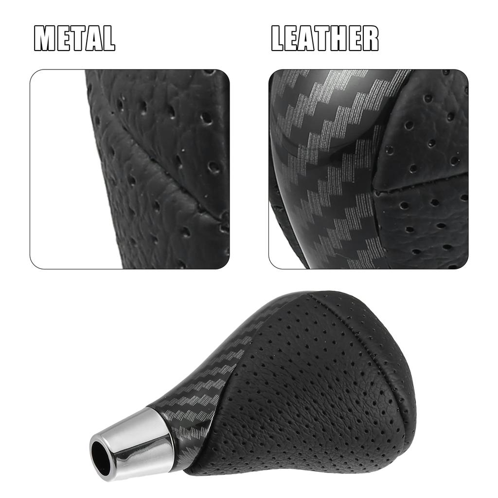 Uxcell Car Automatic Gear Stick Shift Knob Transmission Carbon Fiber Pattern Compatible with Lexus RX450h 2010-2015, Lexus IS F 2008-2014, Black
