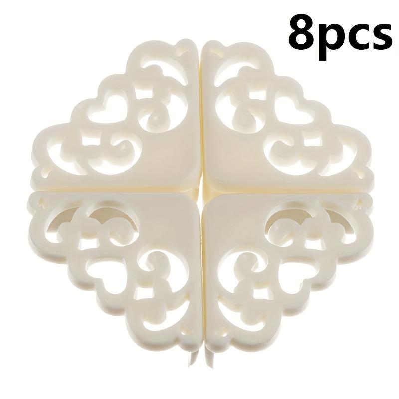 [Silicone Corner Guards] 8pcs Silicone Corner Guards with Elegant Hollow Flower Design, Stylish Table Edge Protectors for Safety and Decor