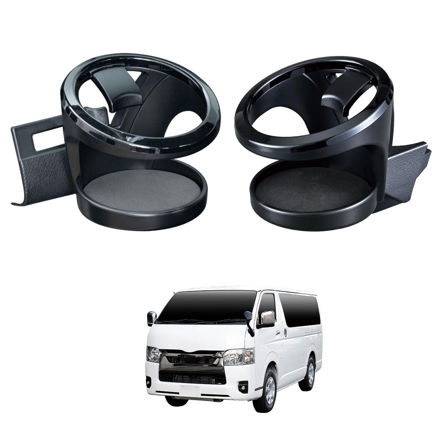 

SEIWA Vehicle-Specific Drink Holder Set for Toyota Hiace 200 Series (Driver and Passenger Sides), Set of 2, IMP410, Air Conditioner Vent Parts, Interi