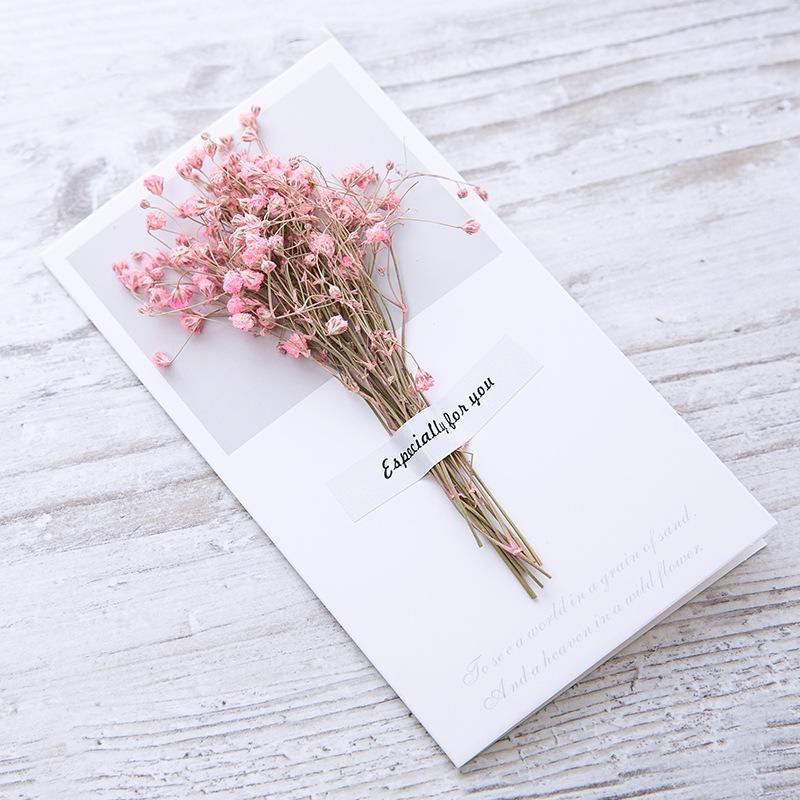 Thank You Card Mother's Day Greeting Card Dried Flower Handwritten Blessing Starry Sky 5PC Goddess Festival