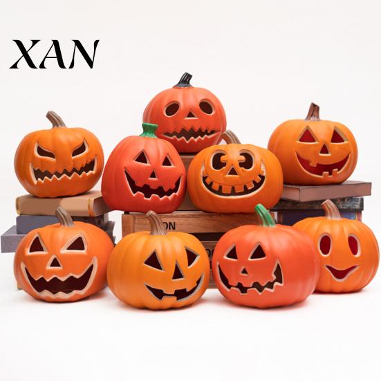 Reusable Pumpkin Lantern LED Battery-Powered Warm Light Halloween Safe Energy-saving Indoor Outdoor Decor Long-lasting