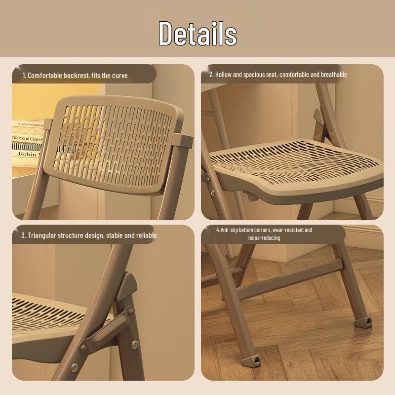 Folding Dormitory Study Chair - Comfortable, Portable, and Simple for Home and Office