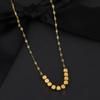 316L Stainless Steel New Fashion Upscale Jewelry Beaded Minimalism Square Charm Dazzling Chain Choker Necklace Pendant For Women
