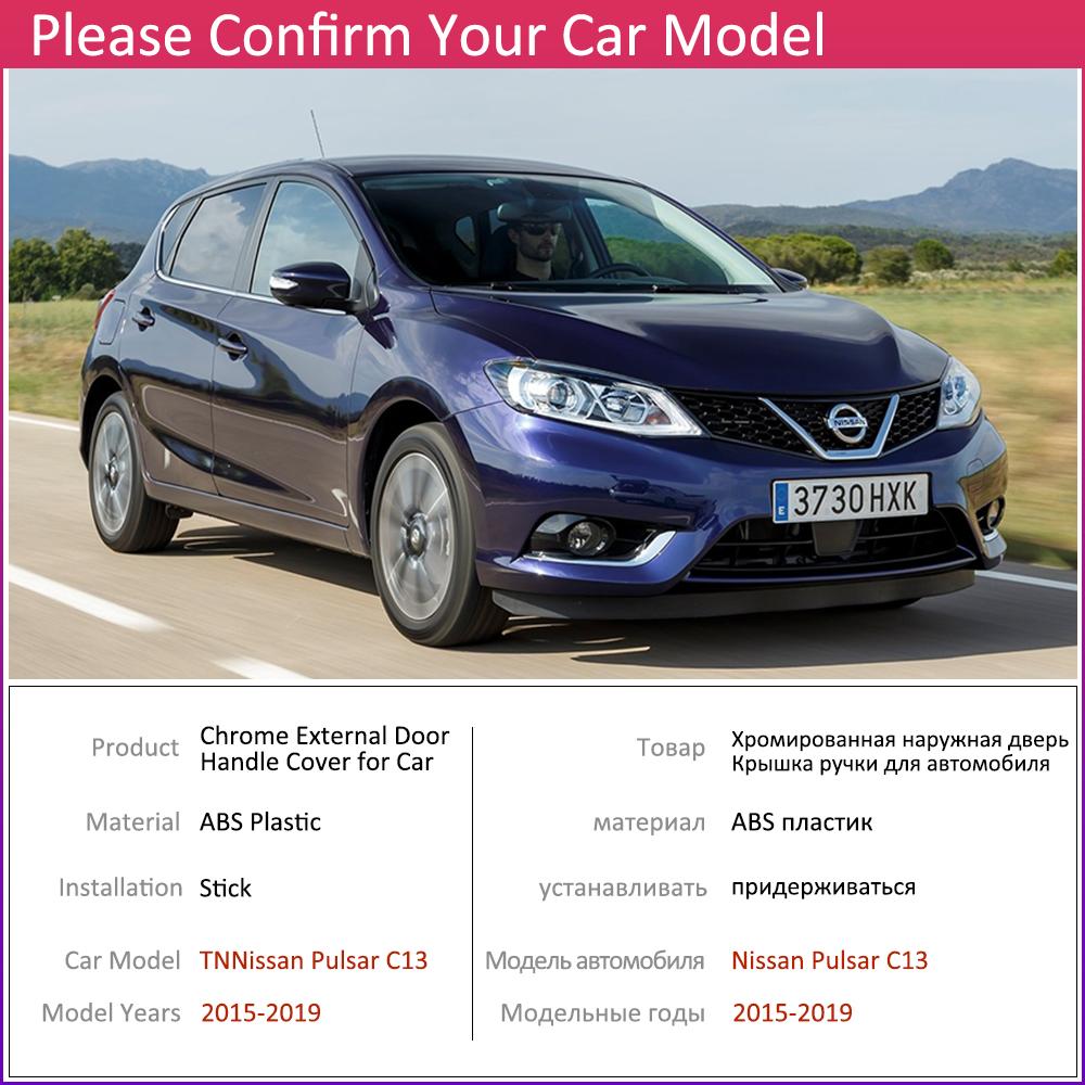 For Nissan Kicks P15 2016~ Luxurious Chrome Exterior Door Handle Cover Car Accessories Stickers Trim Set of 4Door 2017