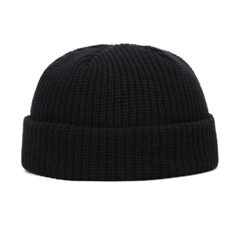 Unisex Winter Beanies for Men Women Hats Hip Hop Cap Street Knitted Casual Solid Pumpkin Portable Melon Casual Cap