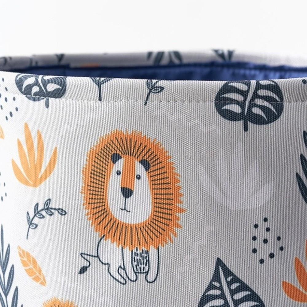 Portable Canvas Laundry Basket Cartoon Organizer Basket Cute Toys Storage Basket  Bedroom