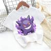 Pokemons White Tshirt Boy Girl Toddler Cute Kids Anime Game Cartoon Casual Streetwear Short Sleeve Childern Clothes Cotton Tops