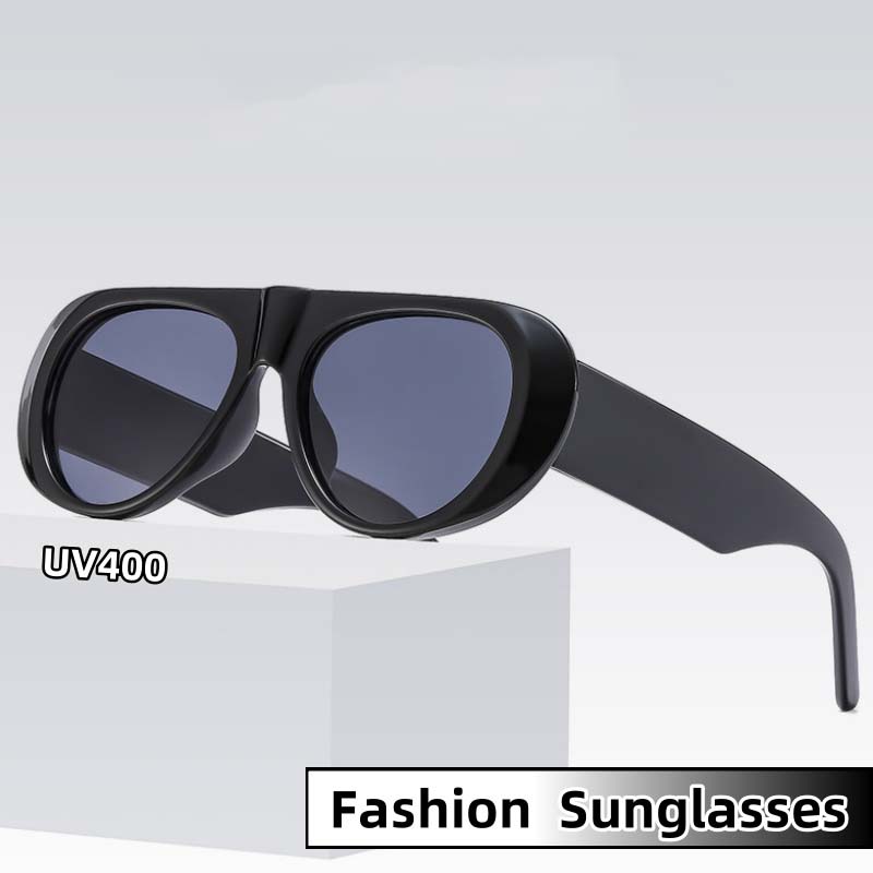 Retro Wide Leg Personality Sunglasses UV400 Protection Street Photography Trend Outdoor Eyewear Simple Shades