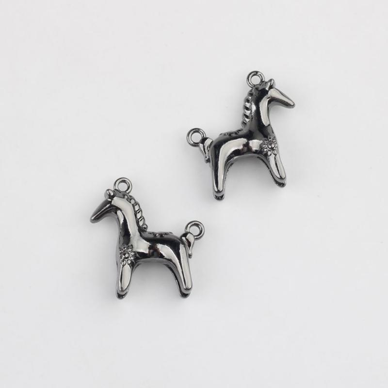 2Pcs Alloy Pony Pendant Animal Horse Charms Diy Necklace Bracelet Earrings Keychain Accessories Handmade Jewelry Making