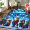 1Pc Merry Christmas Minions Rug Office Carpet Indoor Outdoor Doormat Nonslip Soft And Comfortable Living Room Christmas Halloween Gift D91845
