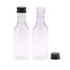 6Pcs 50Ml Mini Clear Pet Refillable Wine Bottles Small Bottles For Party Wedding Liquor Bottles With Leak Proof Screw Lid