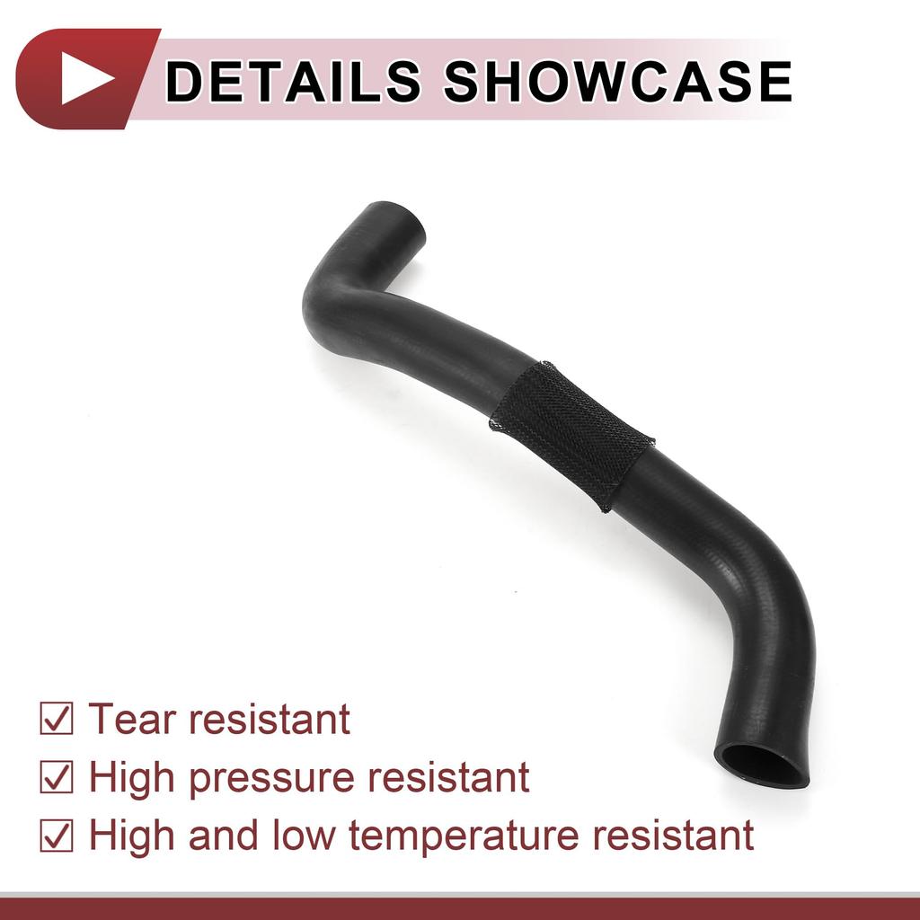HEROFFIX Unterer Heizkörper Kühlerschlauch (Artikelnummer: 1657220080) für Toyota Solara 3.3L V6 Benzin (2004-2008), Schwarzer Gummi