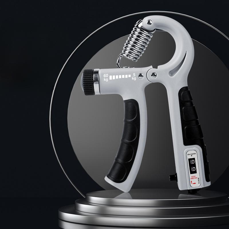 

1 шт., усилитель для рук, мужской и женский, пружинный массажер для пальцев, эспандер для упражнений на руки, тренажерный зал, фитнес-тренировка, запястье, захват серый