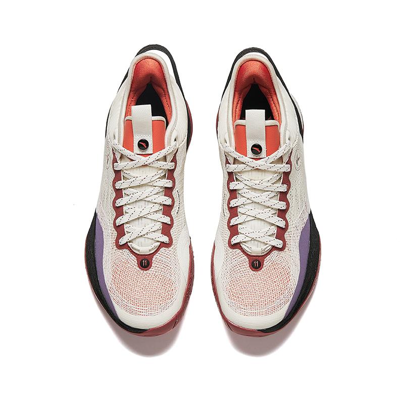 New Anta Three point Rain1.0 ROCCO Cushioning Wear Resistant Low Top Basketball Shoes Men's Ecru 912331102S-2