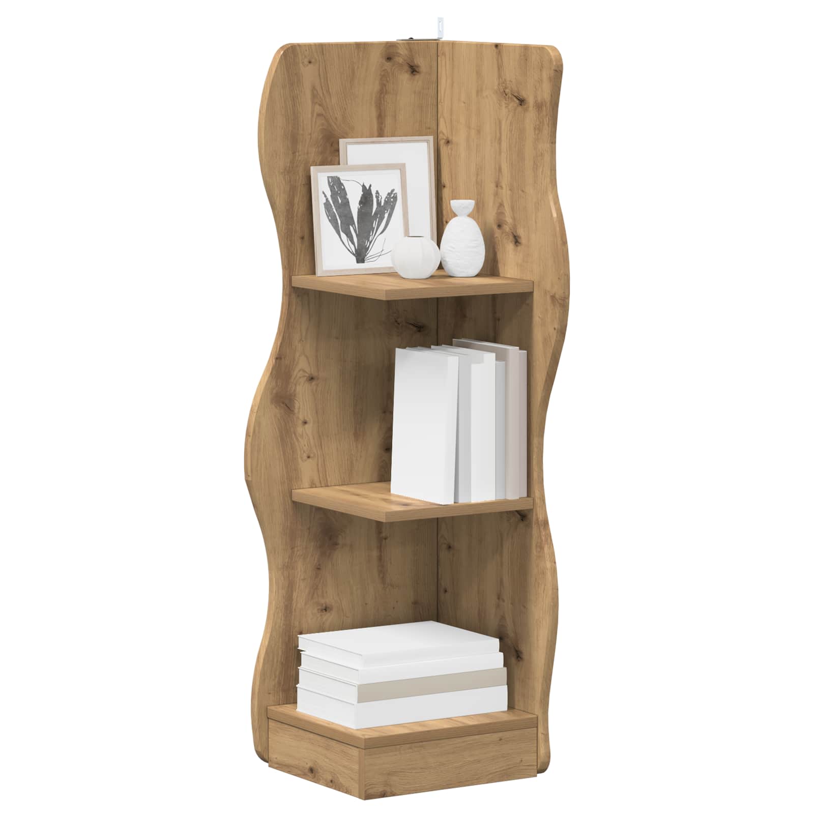 Eckregal mit Regalen Artisan Eiche 34 x 33 x 102 cm Holzwerkstoff