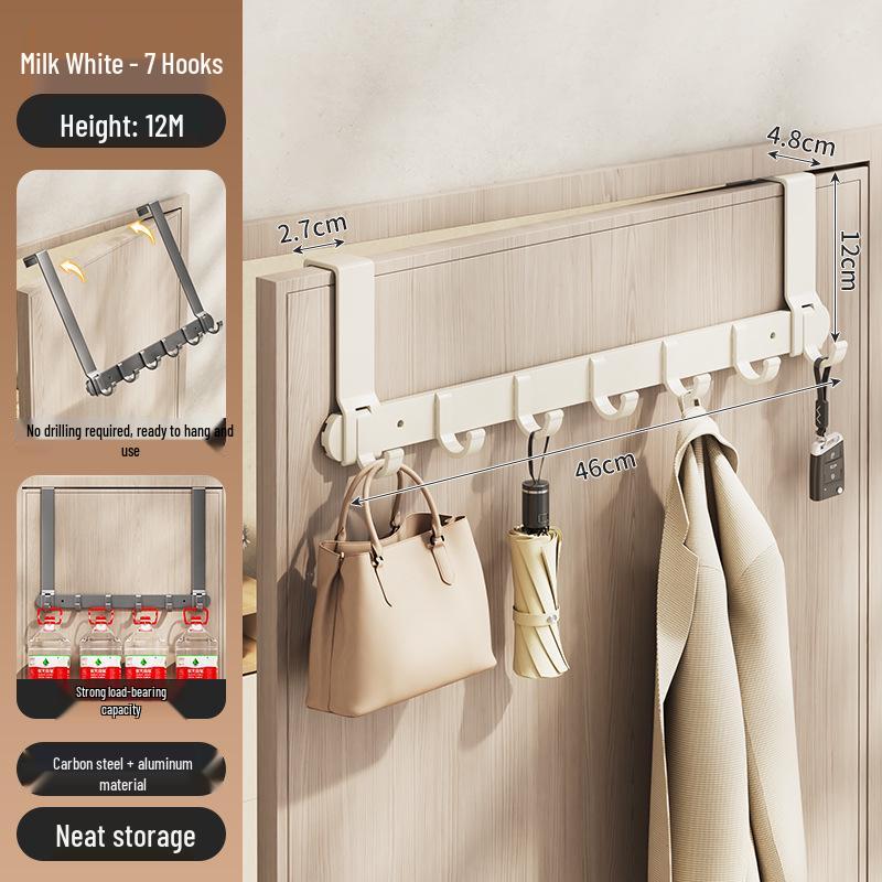 Silent Adhesive Wall-Mounted Clothes Hanger Hook for Bedroom Doors