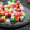 120/300pcs 8mm Plastic Mixing Color Dice Six Sided Square Dice Set Tabletop Board Game Accessories YMY