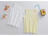 Children's 100% Cotton Jacquard Sleeveless Pajamas – Unisex, 2-Piece Set
