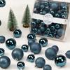 Christmas Tree Ornament Set: 44 Glittery Balls (3/4/5cm) In Colorful Square Box
