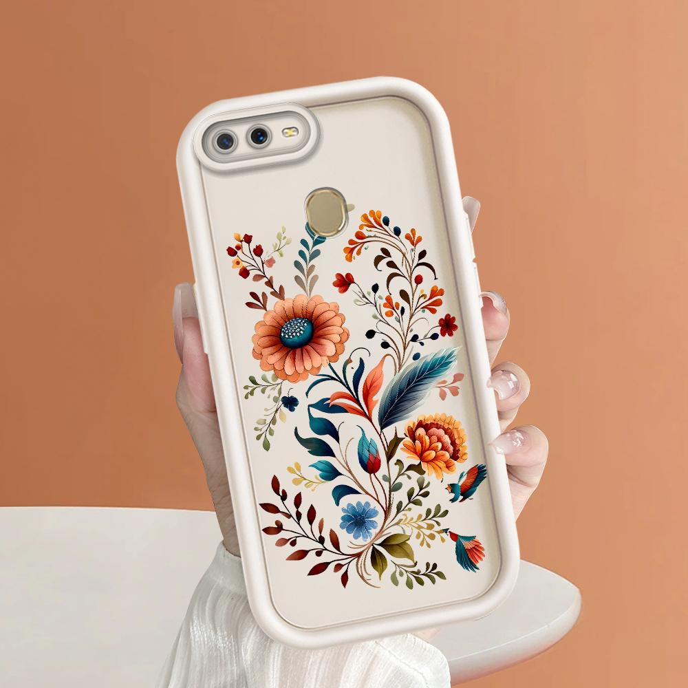 Soft Silicone Square Ladders Cartoon Pattern Full Cover Camera Protection Shockproof Case for OPPO Reno Realme OnePlus