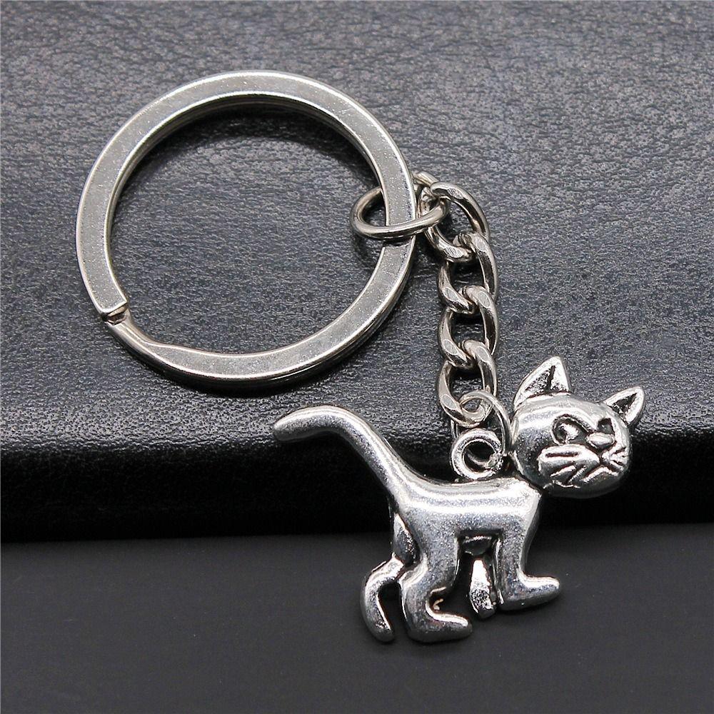 

Metal Cat Car Key Chain Cat Cat Car Pendant Personality Cat Keychains Birthday Kids Gift