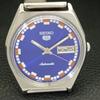 JAPAN VINTAGE SEIKO 5 AUTOMATIC MENS BLUE COLOR DIAL WATCH a701618-5 R206c-a701618
