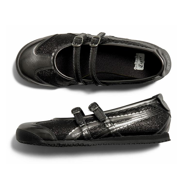 Onitsuka Tiger MEXICO 66 TGRS Slip Resistant, Abrasion Resistant, Lightweight Low top Casual Shoes Women's Black Gray Sneakers 1182A677-001