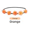 Adjustable Ribbon Floral Wreath Crown Hand Woven Bohemia Garland Headpiece  for Girls Women