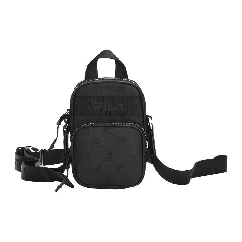 FILA Athletics Logo Print Sports Fitness Crossbody Tote Bag Unisex bags Black A13U221148F-BK XS