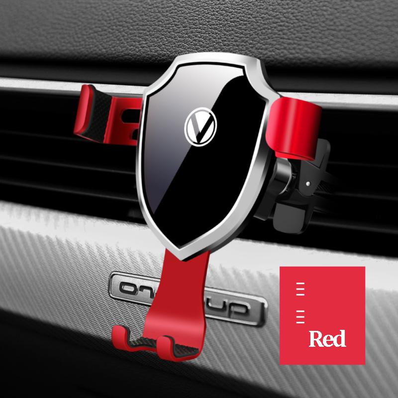 Mini Aluminum Alloy 360 Degree Rotating Universal Air Vent Phone Holder Stable and Retractable красный