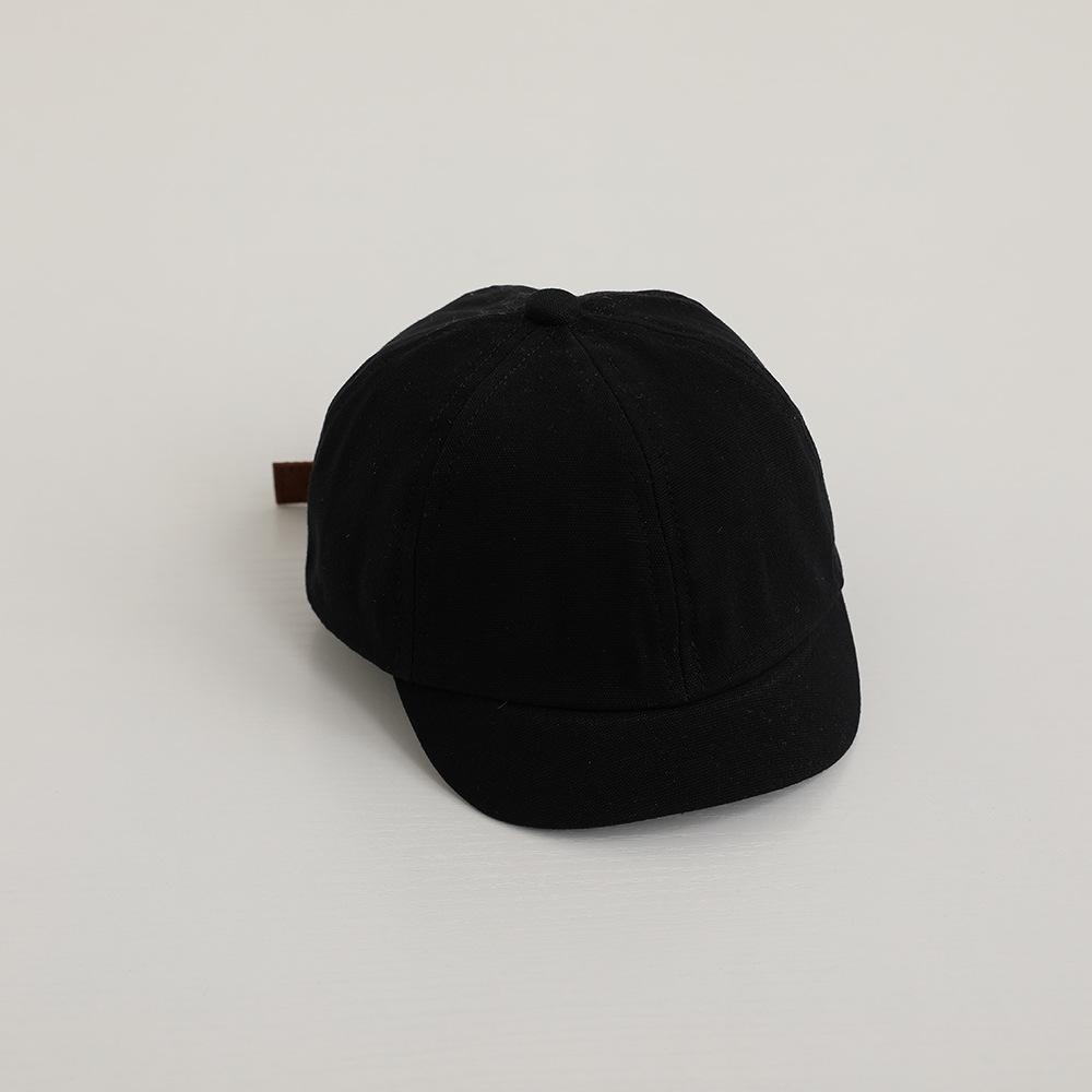 

Short Brim Baby Baseball Cap New Solid 6-18M Children Sunhat Boy Girl Cotton Snapback Caps Casual Hat Kid Hip Hop Fishing Hat чорний