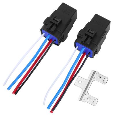 1 Satz 12V DC 40A 4-Pin Automobilrelais Kabel Wasserdicht Integrierter Auto-Autosockel