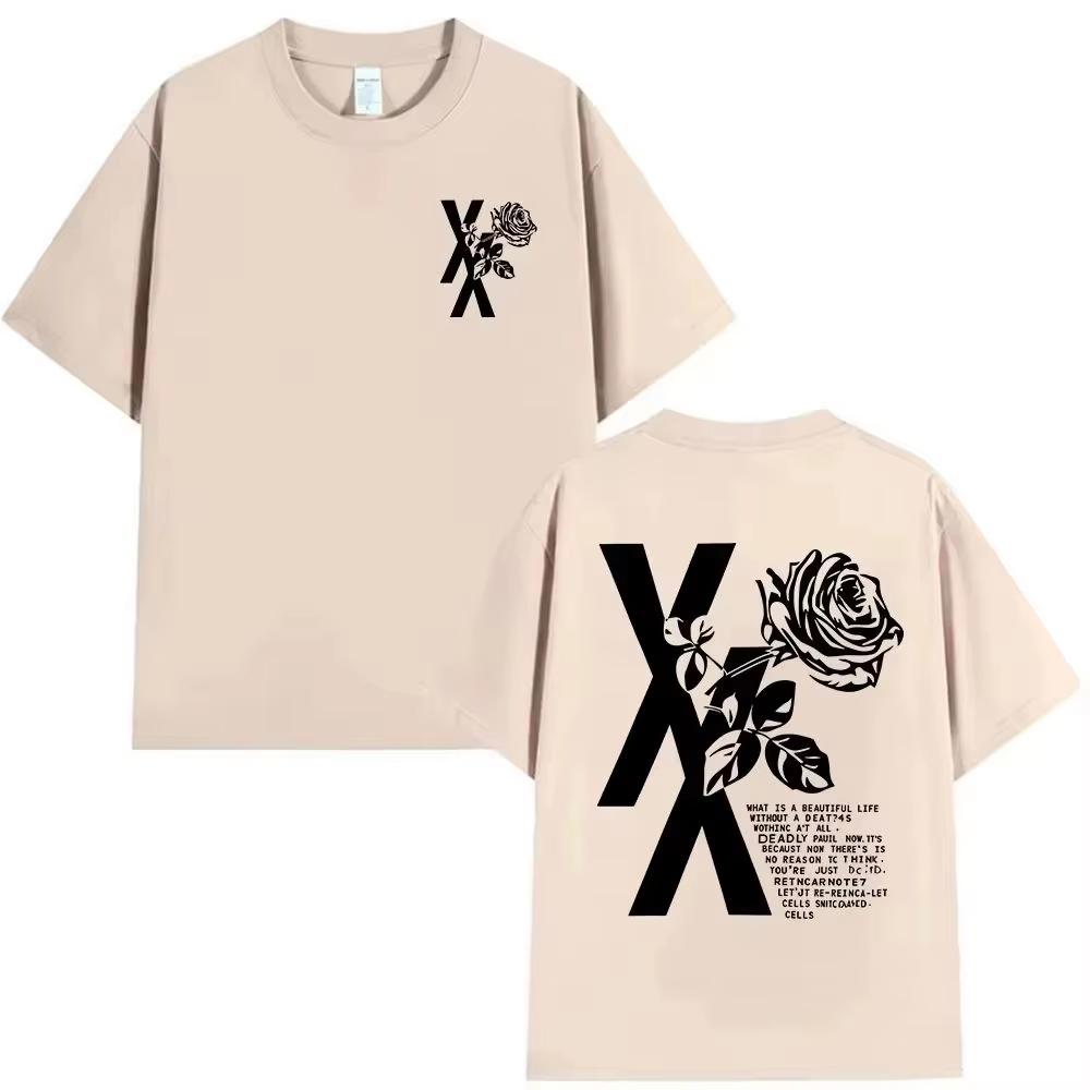 Hip Hop Clothing Rapper Mgk Lost Tour 2026 Summer Print T Shirt Casual Fashion Short Sleeve Top Cotton Loose Tshirt Unisex