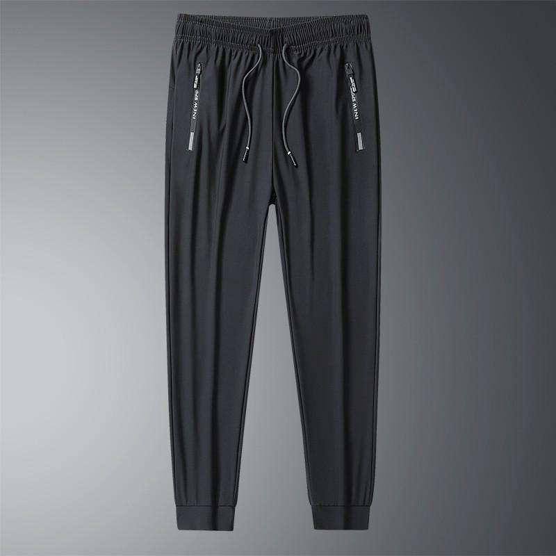 Übergröße Eis-Seide Herren Schnelltrocknende Sporthose, Sommer Dünn Elastisch, Locker & Atmungsaktiv.