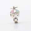 Silver-Plated Propeller Hat Charm: Energetic Beaded Boy Gift