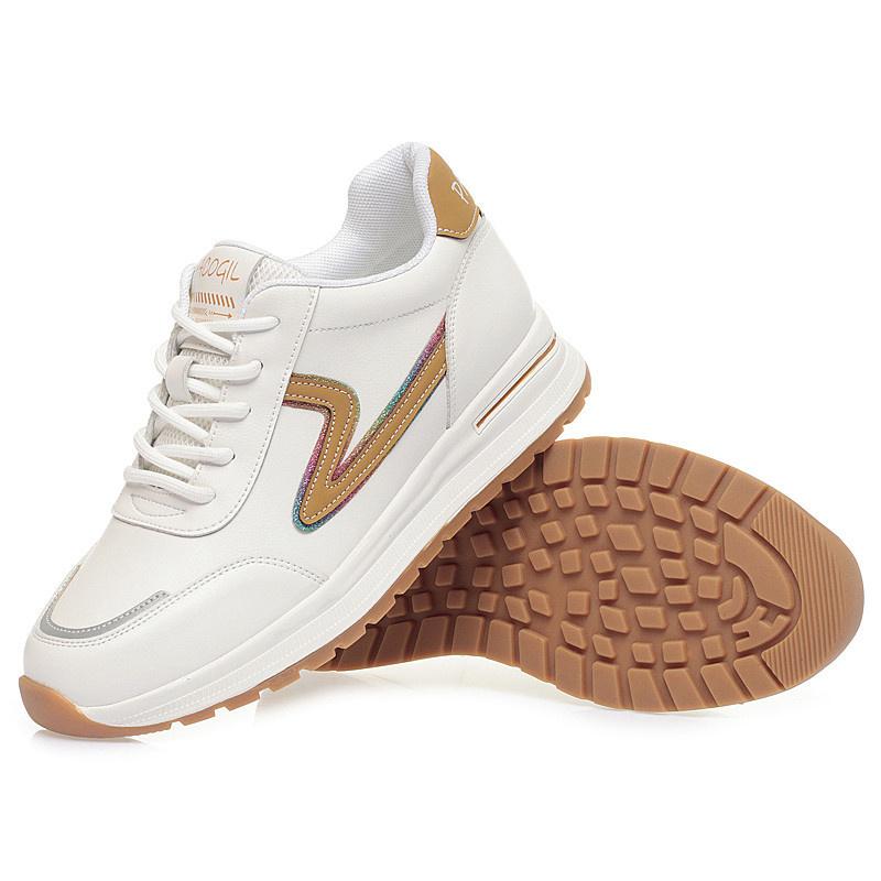 

Fashion Spring Round Head Deep Mouth Sneakers Women Light Versatile Breathable Cross Casual White Shoes Forrest Tennis Sneaker 35