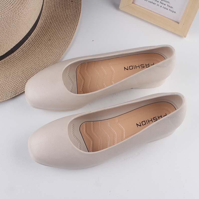 Yuzhihao Closed Heel Women's Low Heel Solid Color Summer Sandals