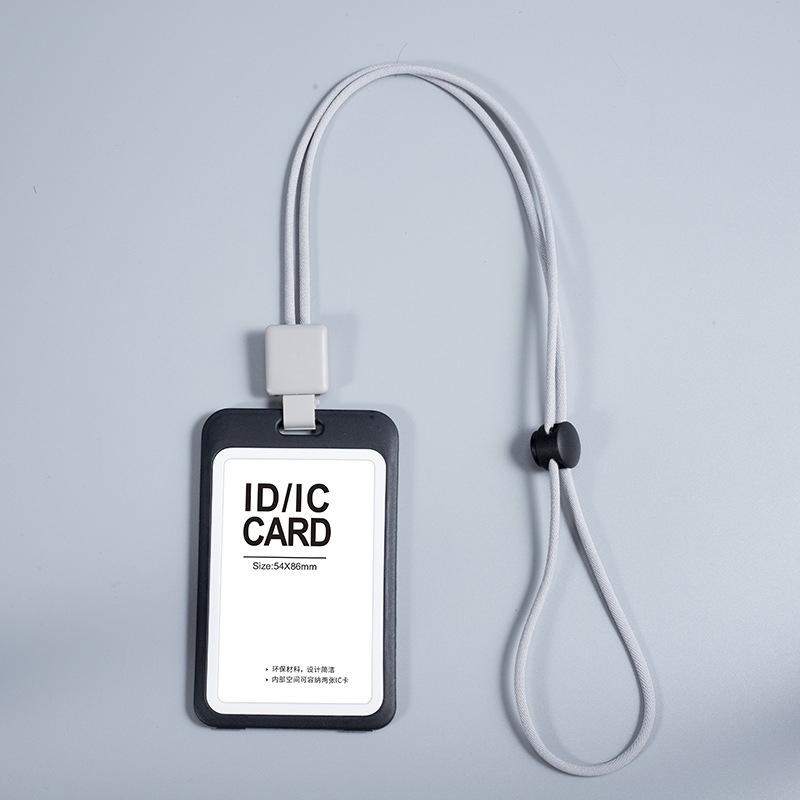 Portable Retractable Lanyard Card Sleeve Clear Simple Card Case With Retractable Reel Transparent Identification Card Holder