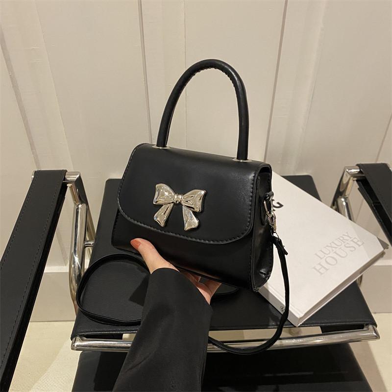 Trendy Street Style Pu Mini Tote Bag With Bowknot Detail For 2024 Fashion