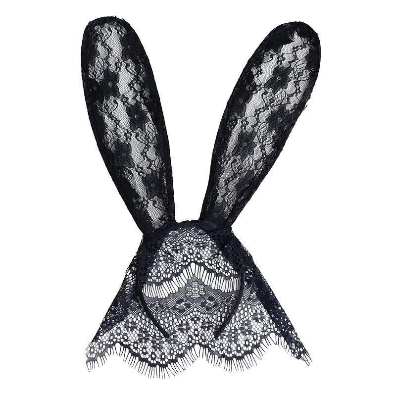 Halloween party costume ball headgear lace veil Internet celebrity cute cat rabbit ears headband hairpin