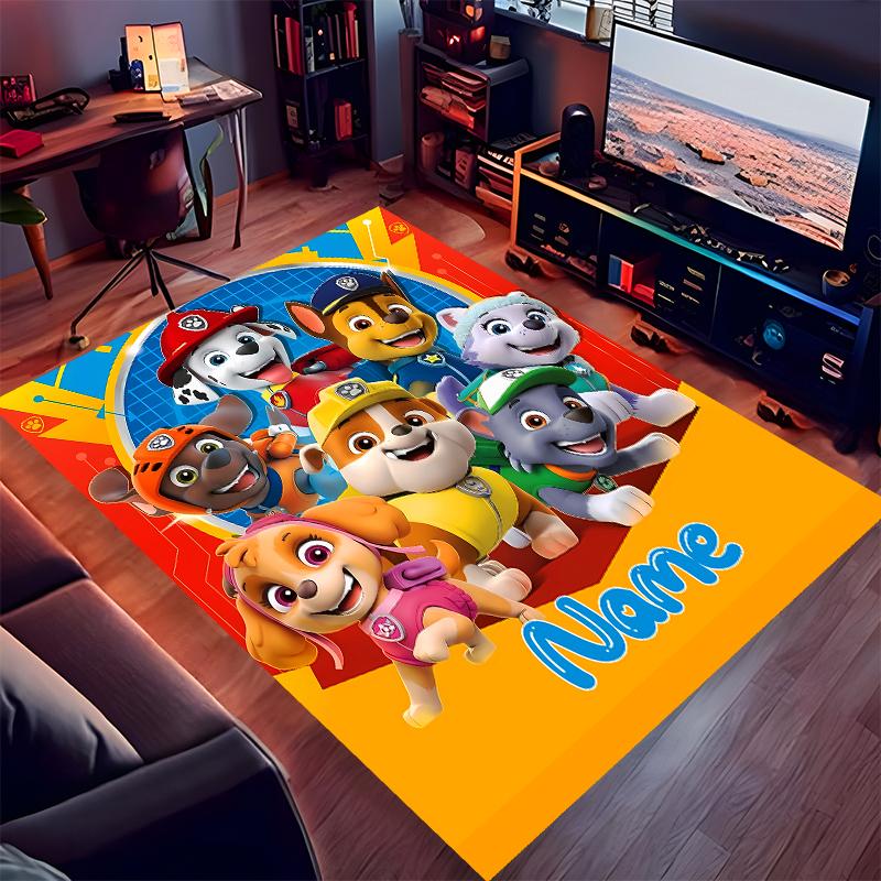 Custom personalization Paw Patrol Print Area Rug - Soft, Washable Non-Slip Indoor Mat,Living Room,Home&Office Decorative Rug