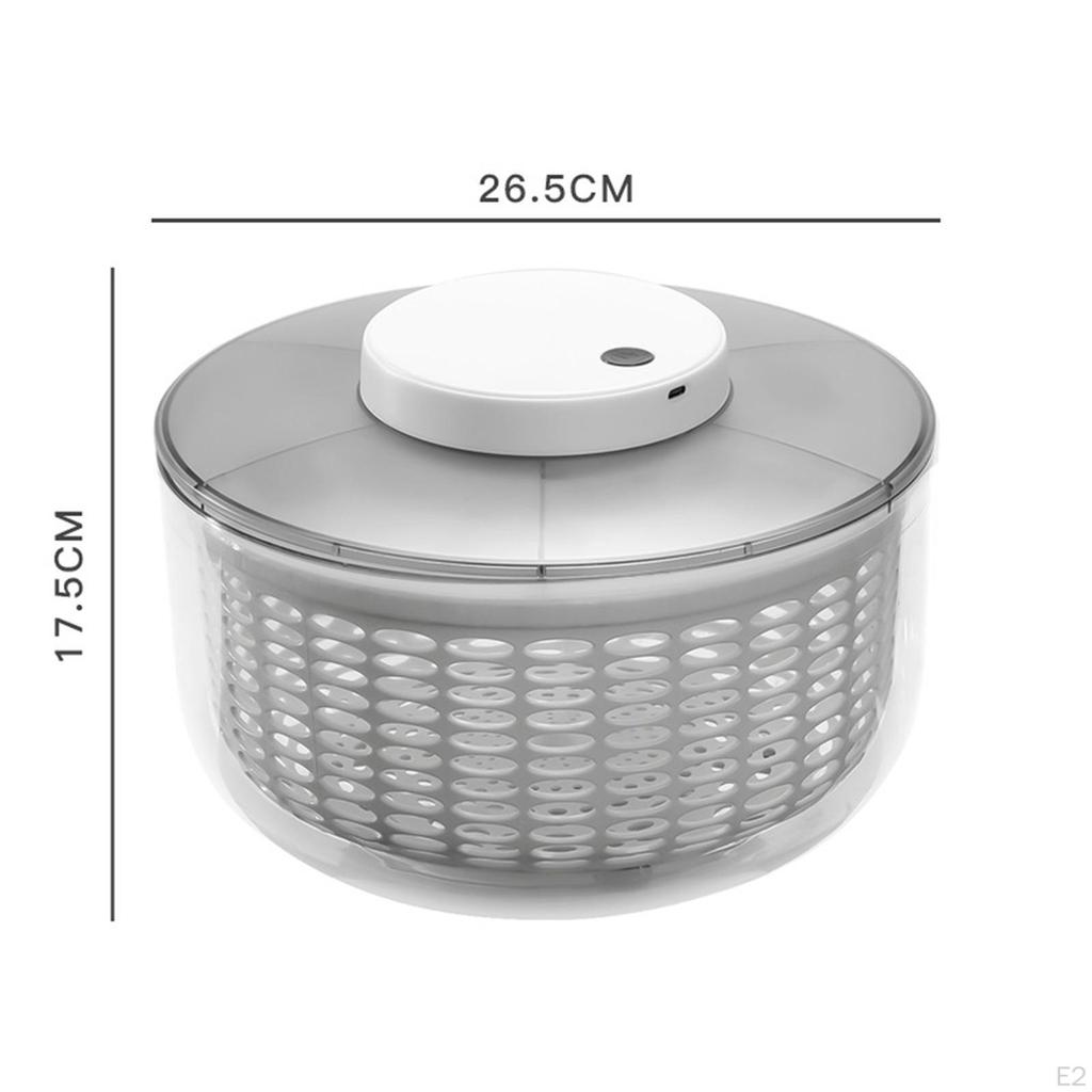 Electric Salad Spinner 6L Large Capacity Easy to Use Vegetable Washer Dryer