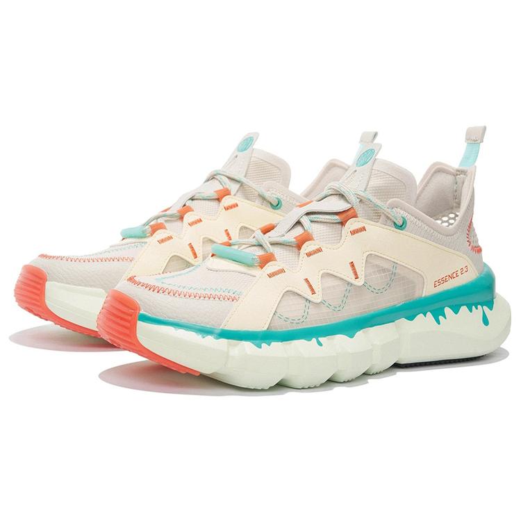 Li Ning Essence 2 .3 Lite Vintage Basketball Shoes Men's Low Top White Gray Green ABCS043-1