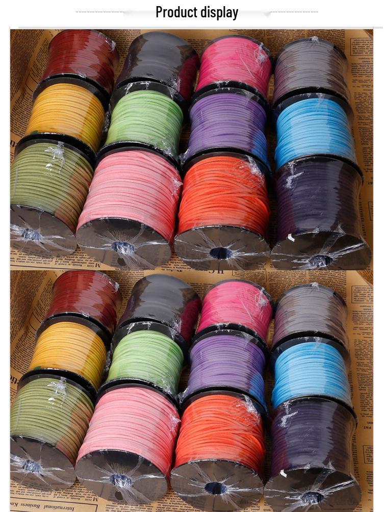Colorful Korean Suede & Cowhide Woven Bracelet/Necklace Cord
